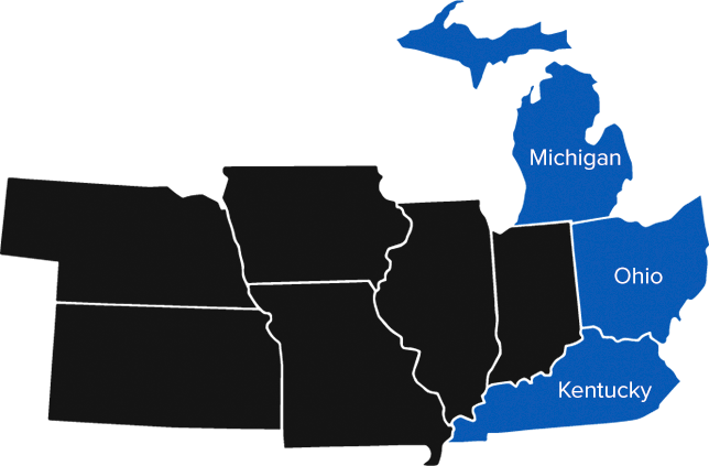 Our regions: Michigan, Ohio, Kentucky