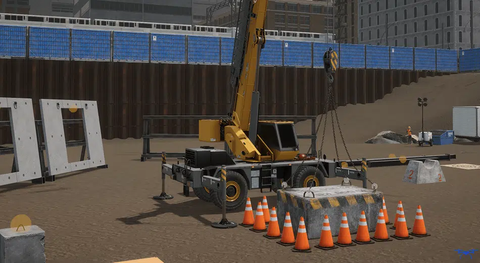Rough Terrain Crane Simulator Training Image