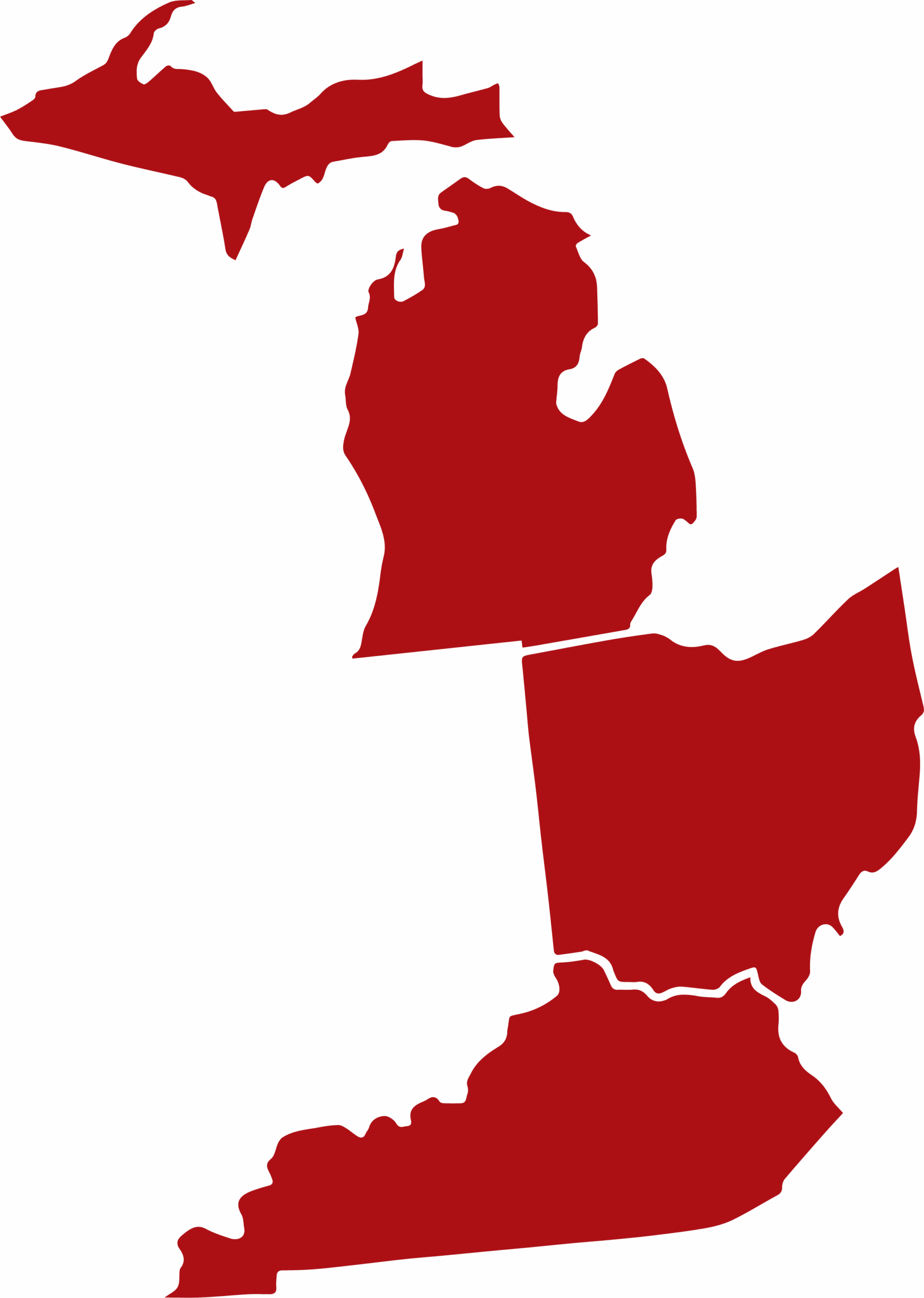 Buckeye education regions - Michigan, Ohio, and Kentucky